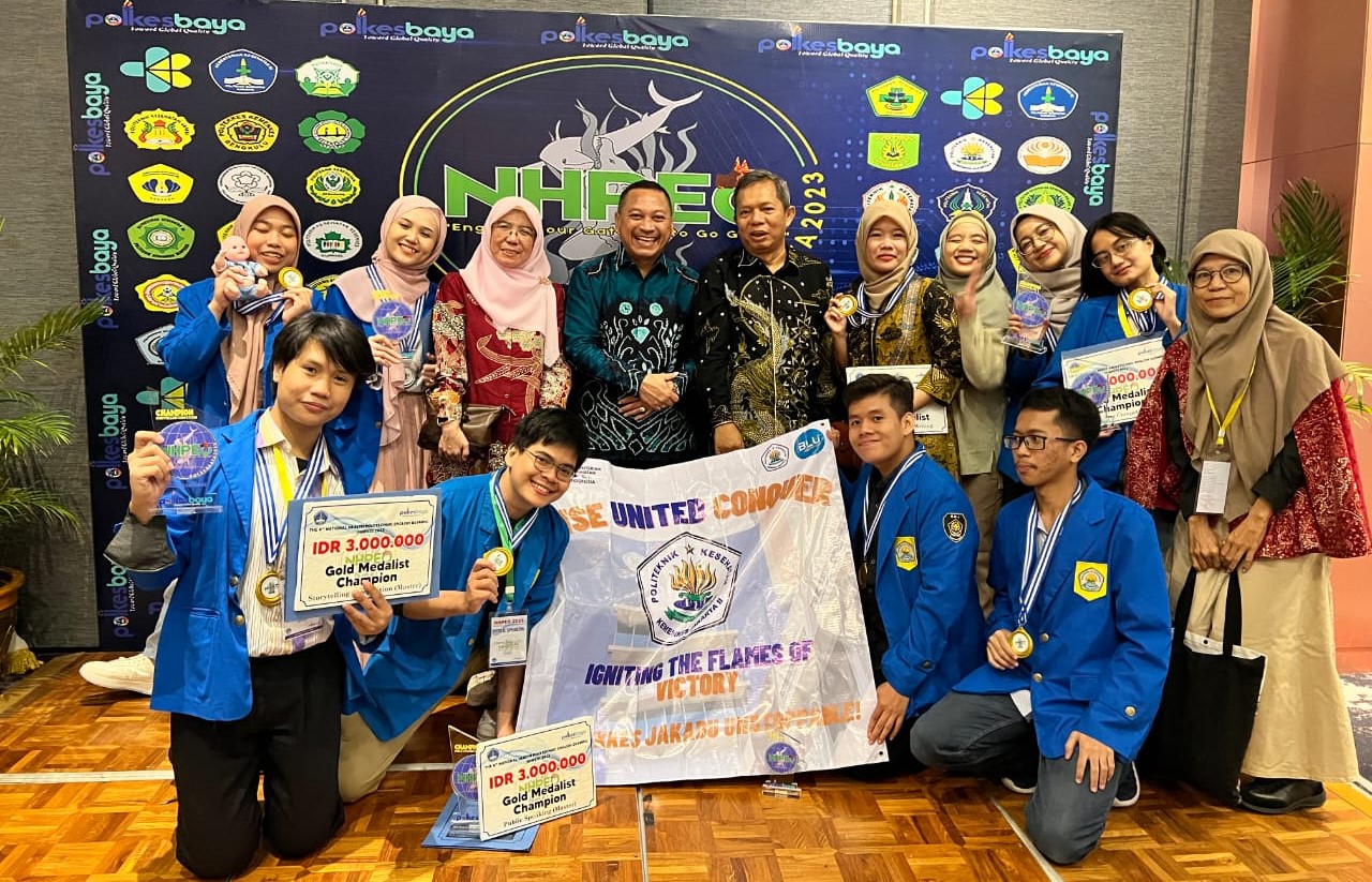 PolkesJaDu raih gelar bergengsi pada NHPEO (National Health Polytechnic English Olympic) 2023